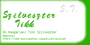 szilveszter tikk business card